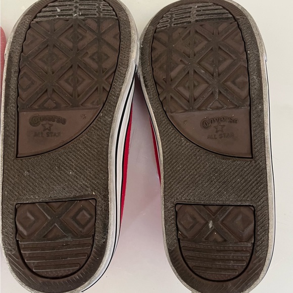 Converse Kids Red Canvas Low-Top Sneakers - Picture 5 of 6